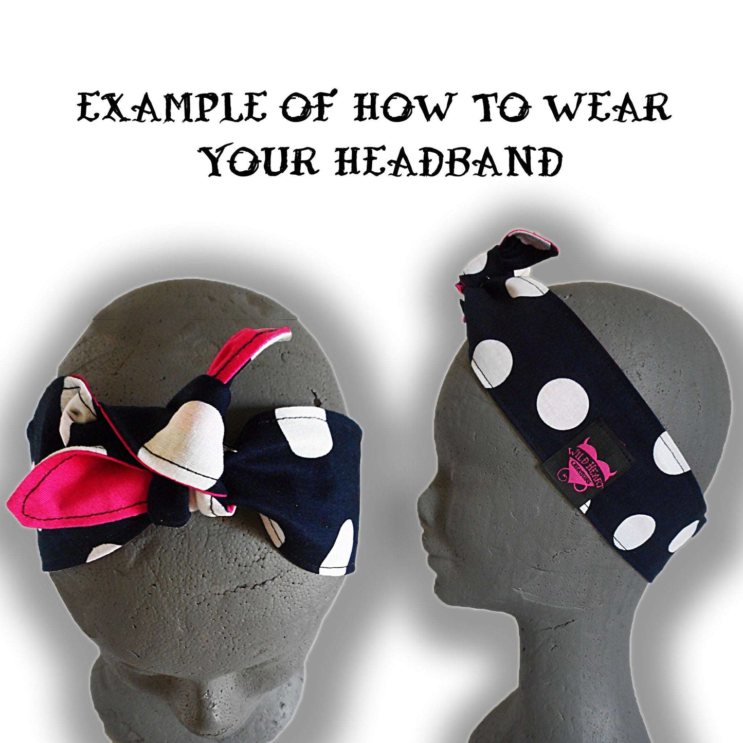 Schmales Haarband mit kariertem Muster in türkis und weiß.