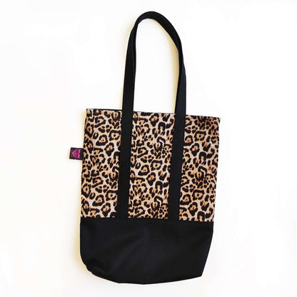 Handgemachte robuste tote Tasche mit leoparden Druck